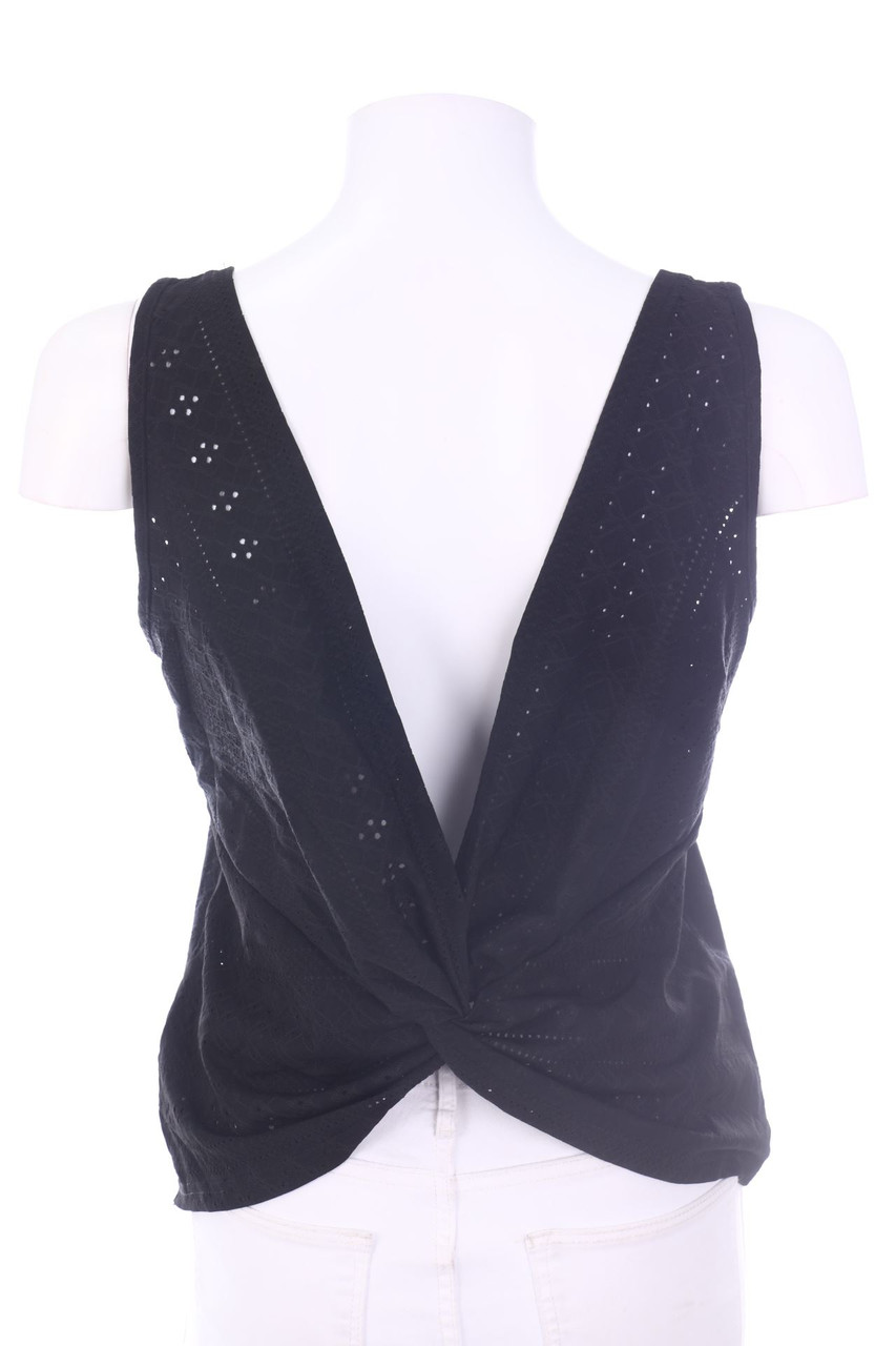 No Label - Top, Eyelet Lace  with Deep Back Cutout - M