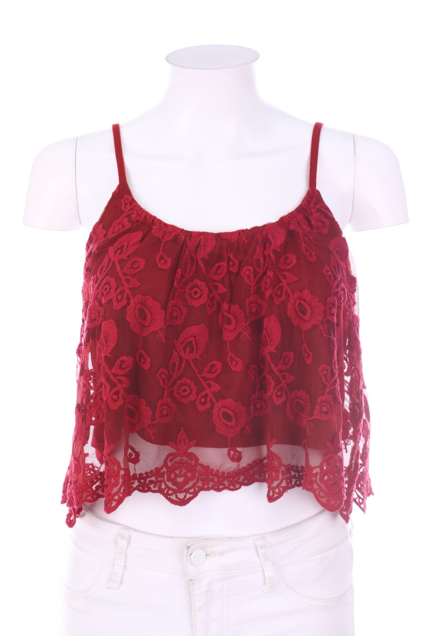 FB SISTER - Cropped-Lace-Top - XS