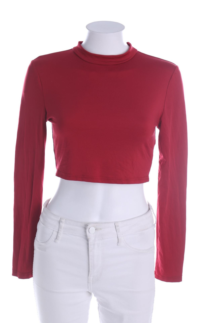 SHEIN - Cropped-Longsleeve-Shirt - M