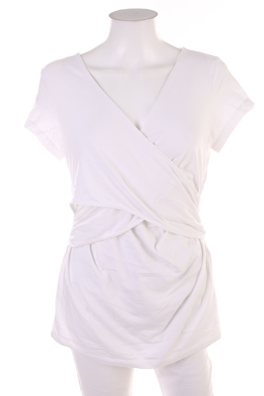 even&odd - Shortsleeve-Shirt with Wrap-Effect - L