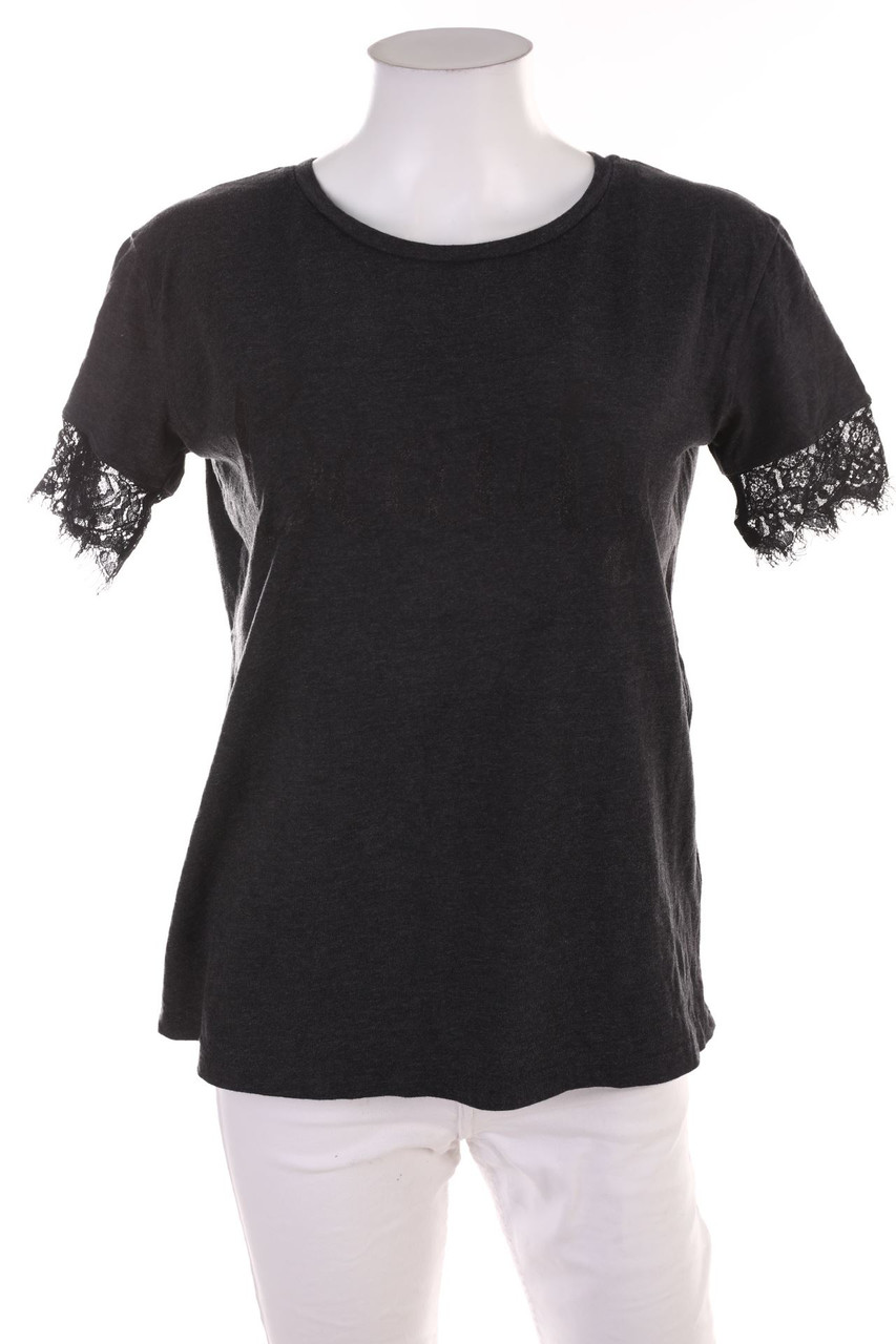 WOMEN - Shortsleeve-Shirt with Lace - M