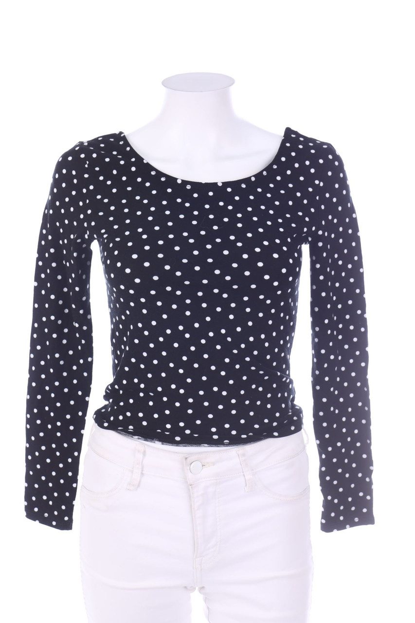 H&M - Longsleeve-Shirt mit Pünktchen - S
