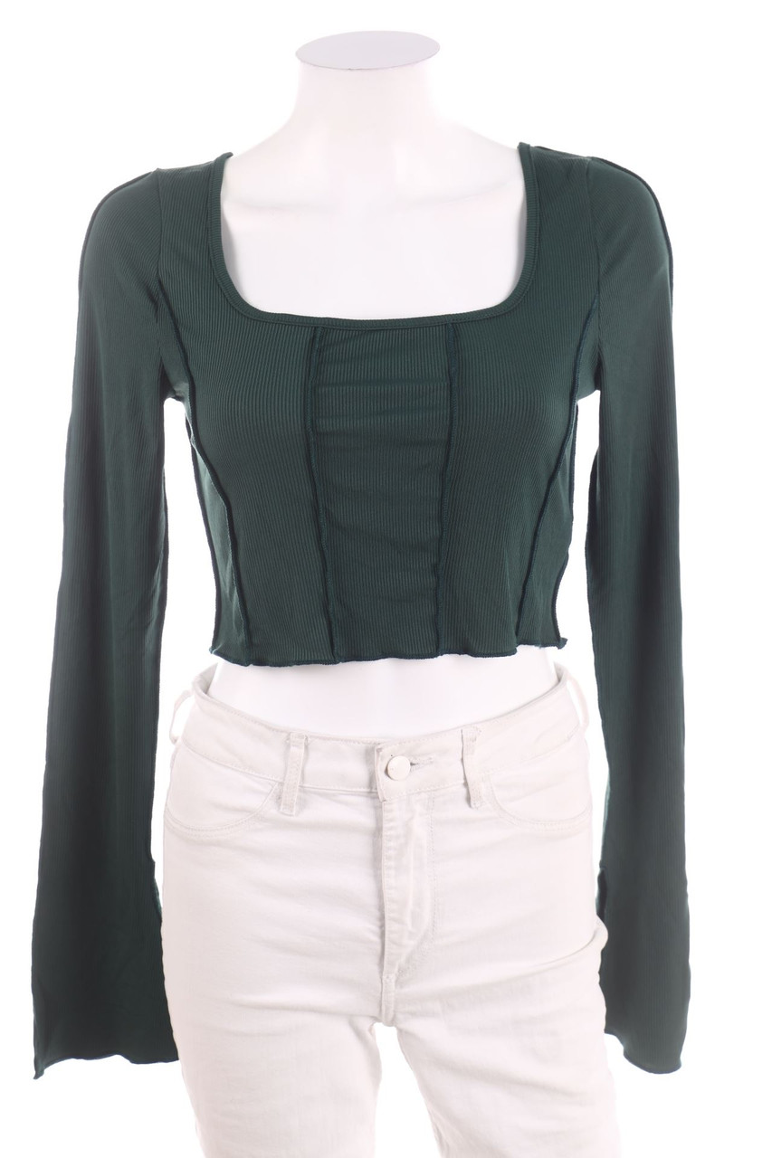 SHEIN - Cropped-Longsleeve-Shirt - M