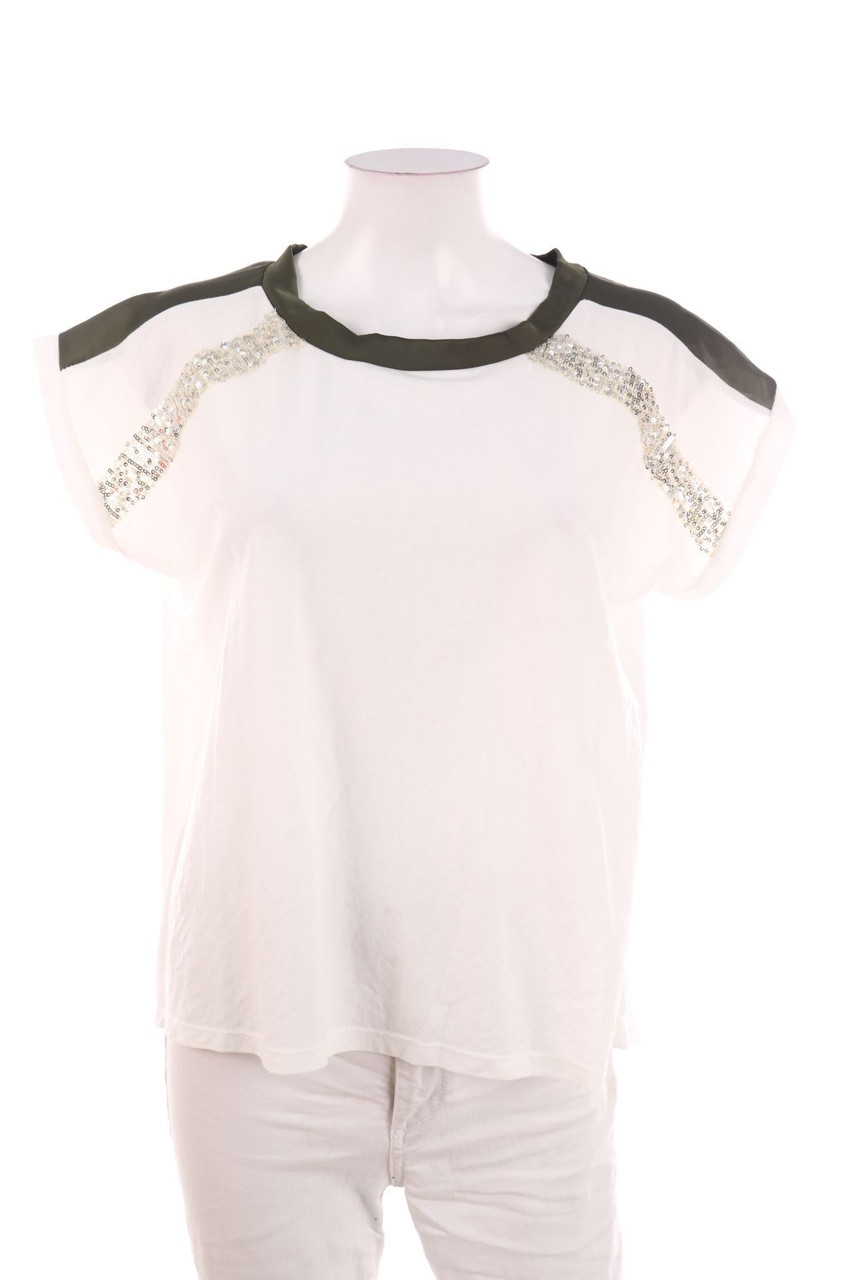 No Label - Shortsleeve Blouse with Sequins - D 44