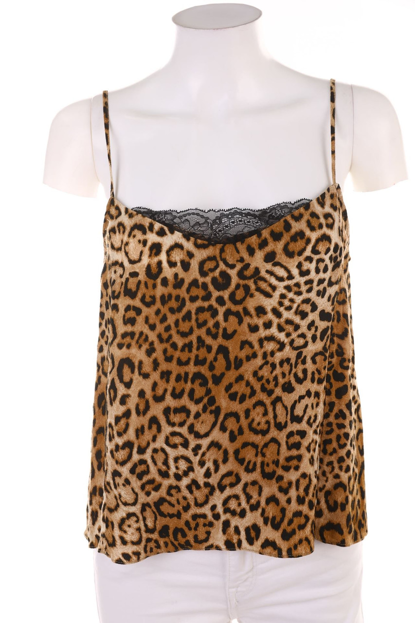 ZARA - Top mit Leo-Print - M