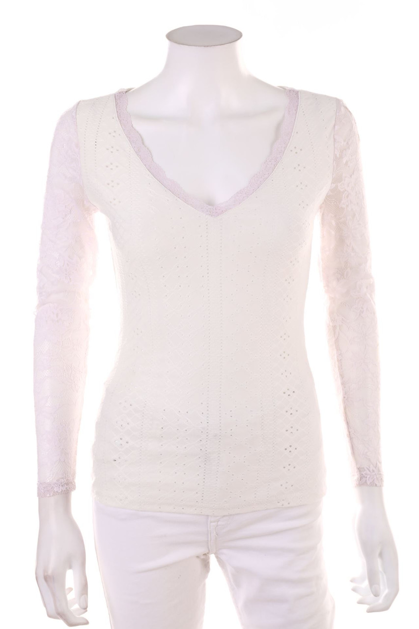 SHEIN - Longsleeve-Shirt aus Spitze - XS