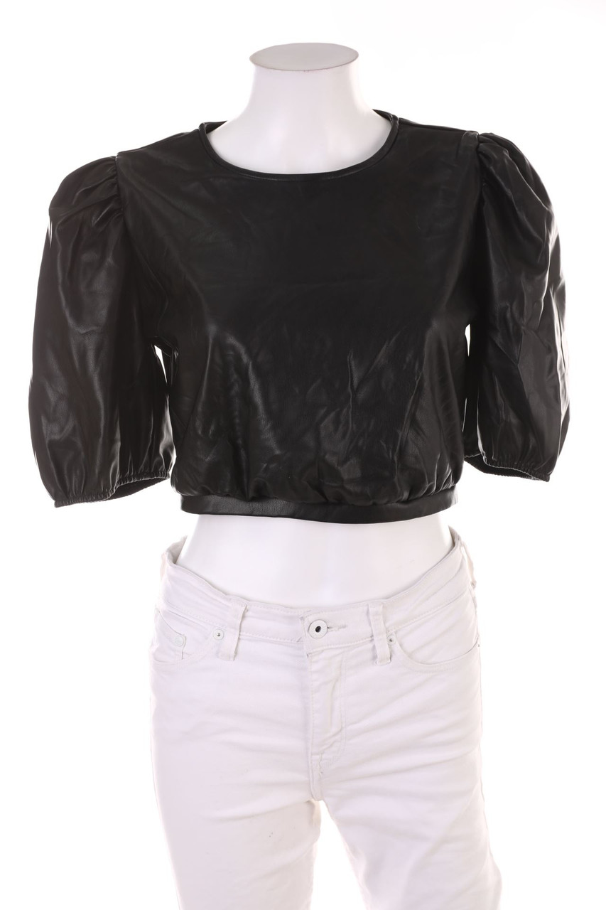 H&M - Bluse aus Kunstleder - M