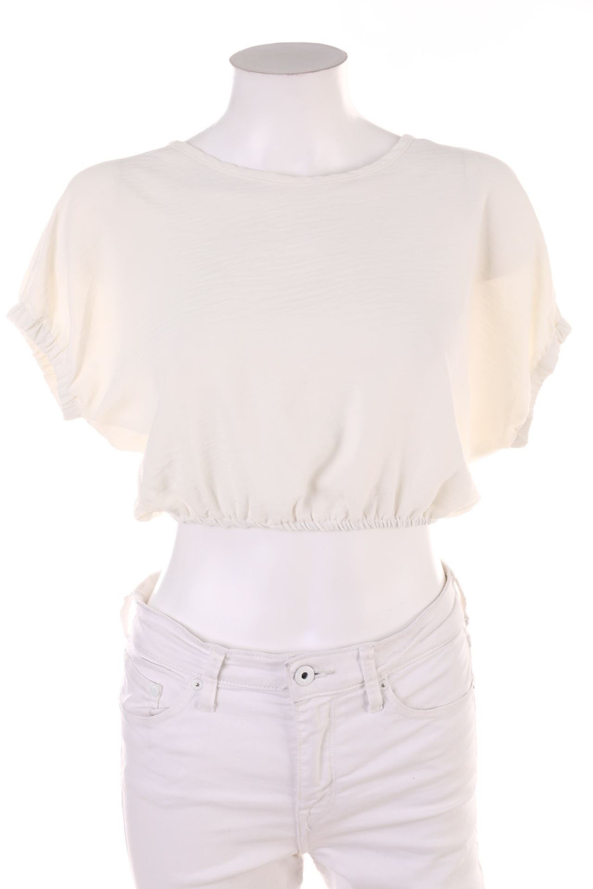 SECONDHAND - Cropped-Shirt with Overcut Shoulder - S
