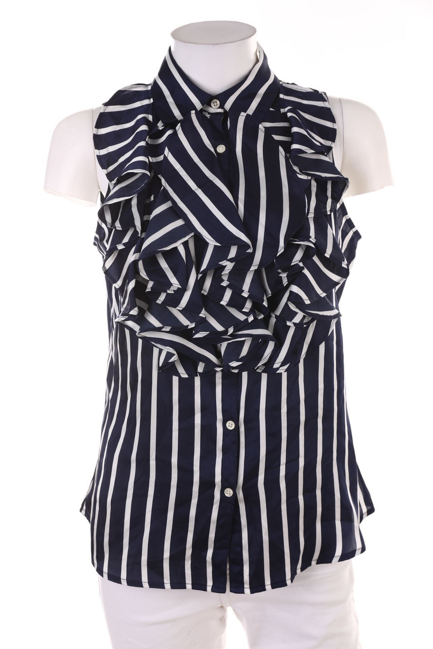 LAUREN RALPH LAUREN - Volant-Bluse mit Streifen - S