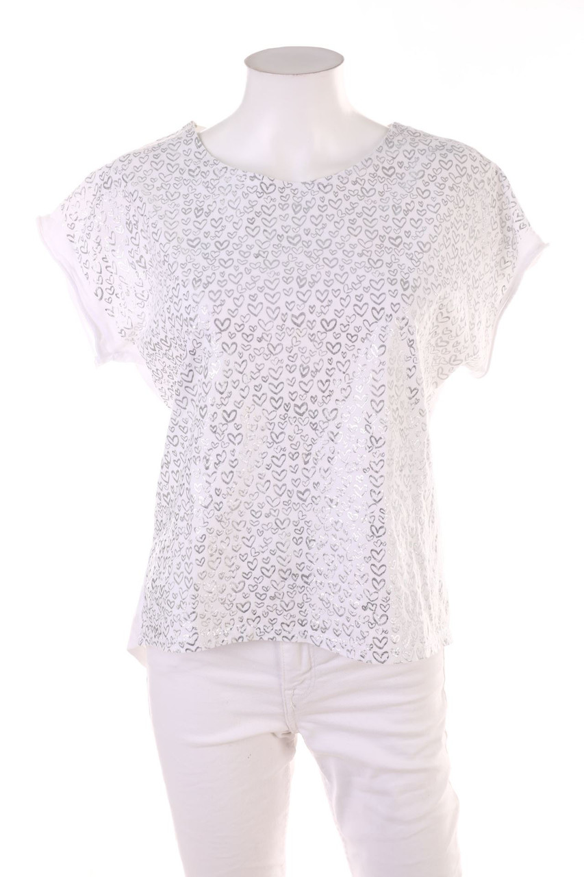 No Label - Shortsleeve-Shirt with Metallic Effect - M