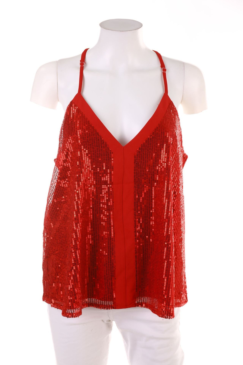 Ohne Label - Pailletten-Top - L