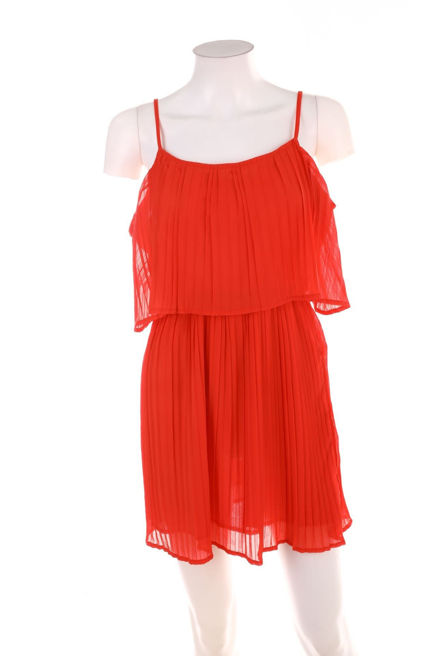 No Label - Plissé-Mini Dress, Layer Look - D 40