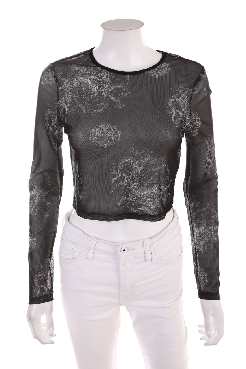 SHEIN - Mesh-Longsleeve-Shirt - M