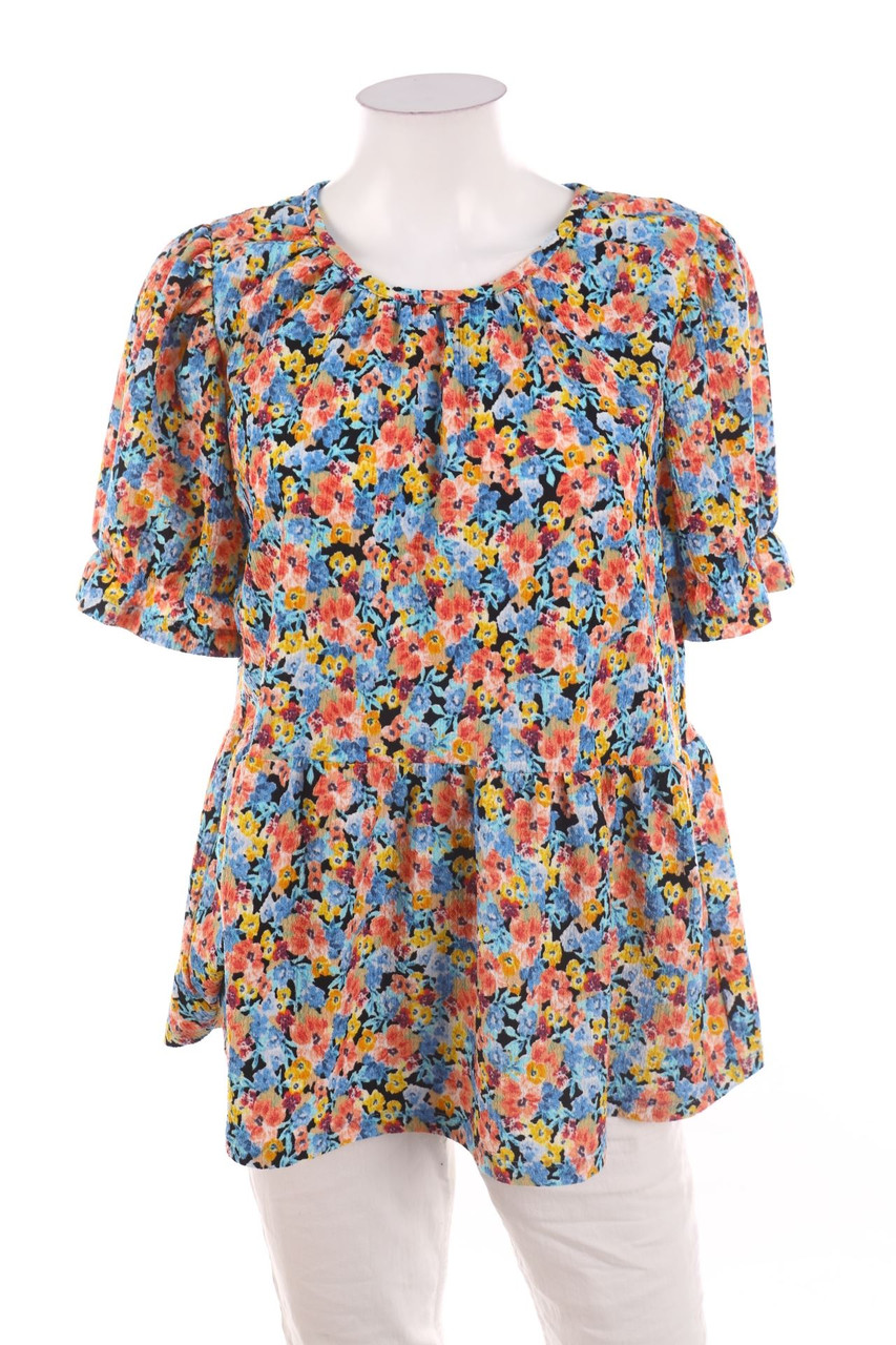 papaya - Shortsleeve-Shirt with Flower Print - D 40