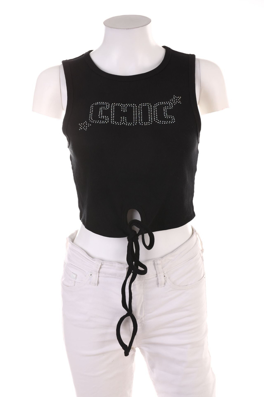 FB SISTER - Crop-Top to tie with Rhinestones - M