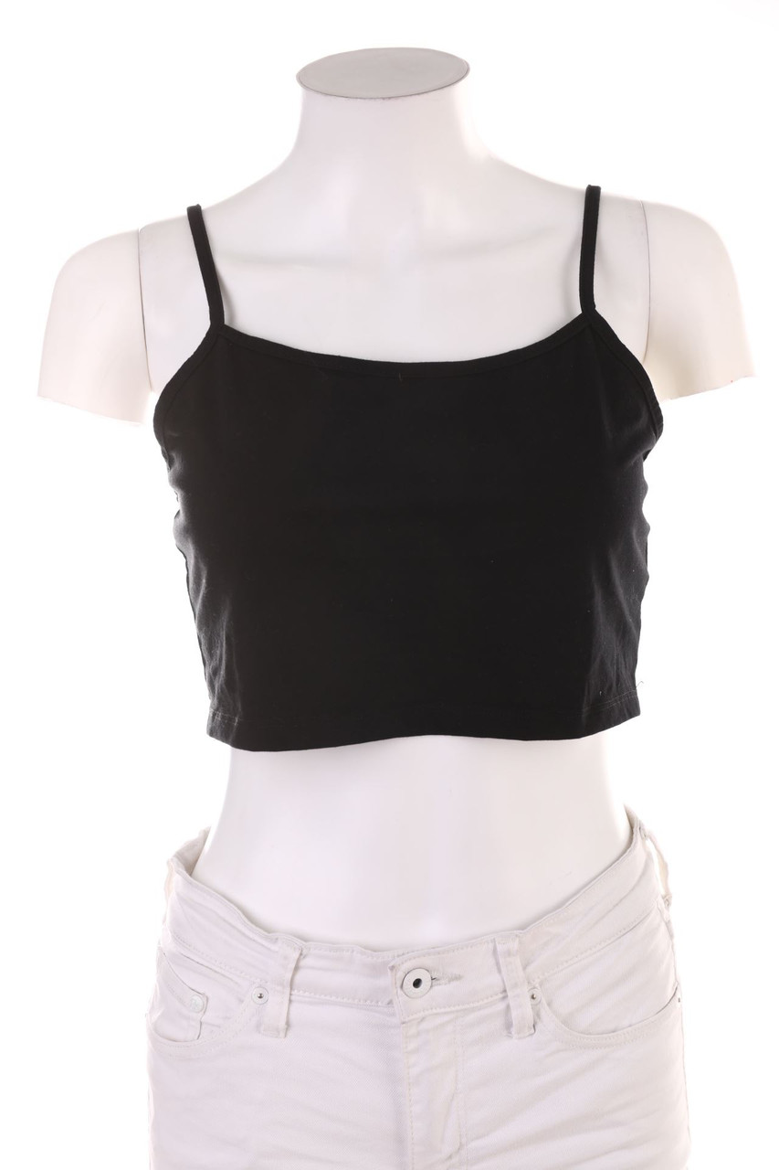 SHEIN - Basic-Crop-Top - L