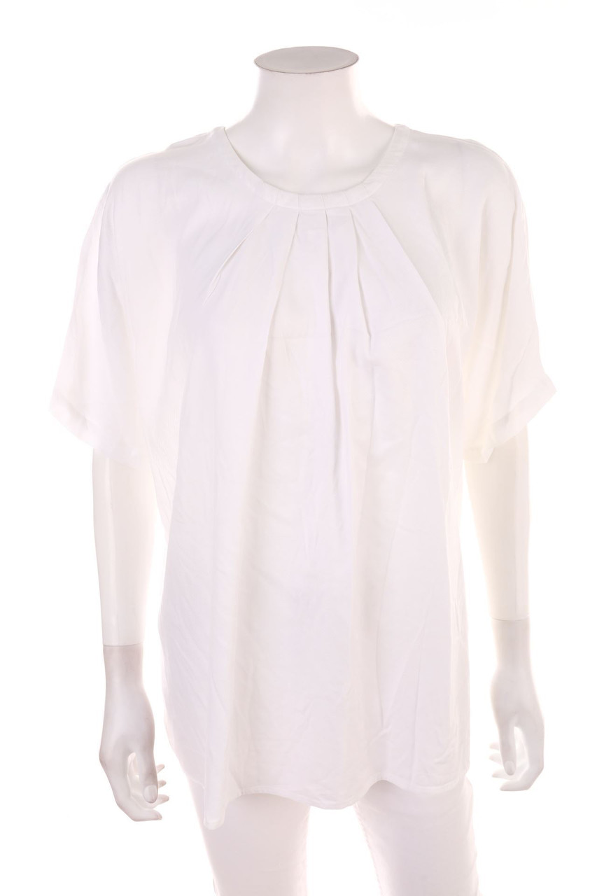 GERRY WEBER - Kurzarm-Bluse mit Raffungen - D 46-48