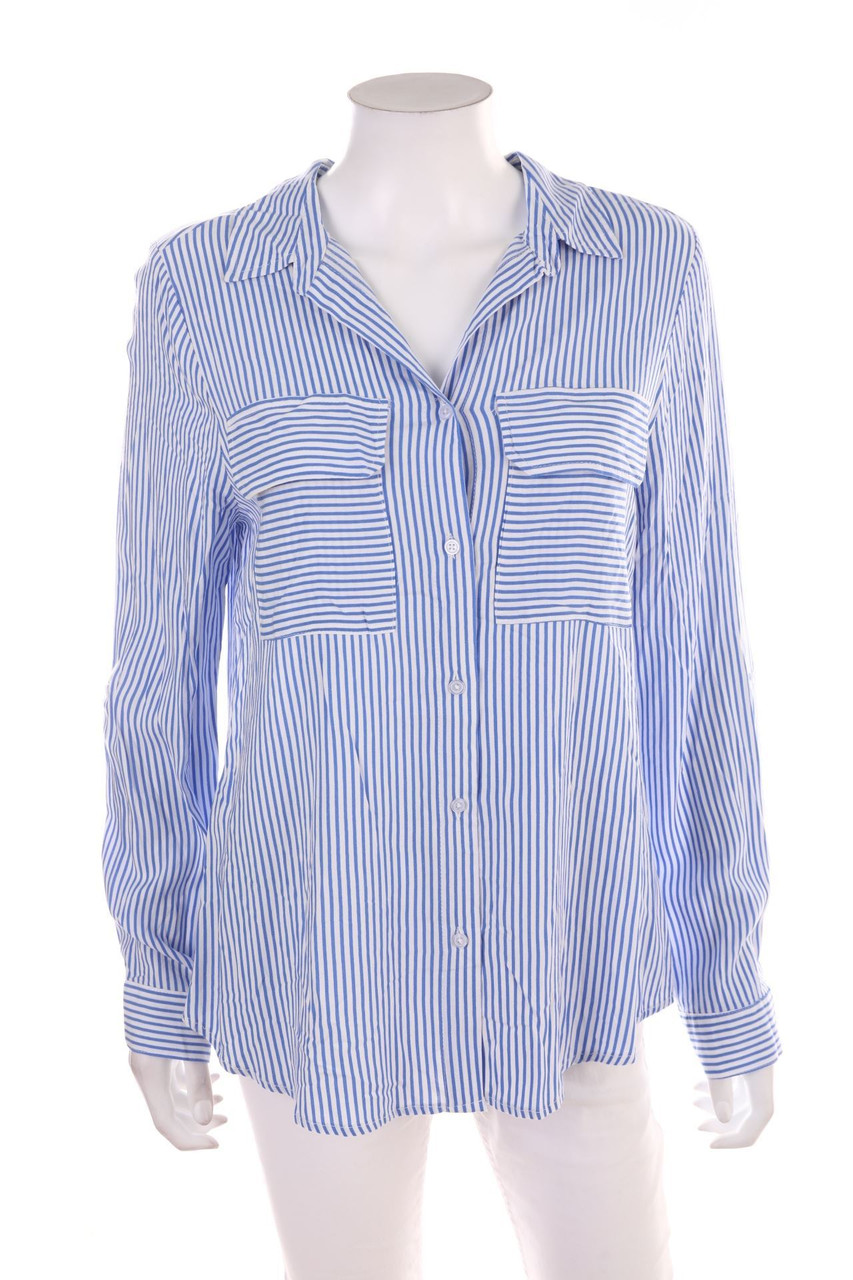 No Label - Stripe Shirt Blouse with Patch Pockets - D 42