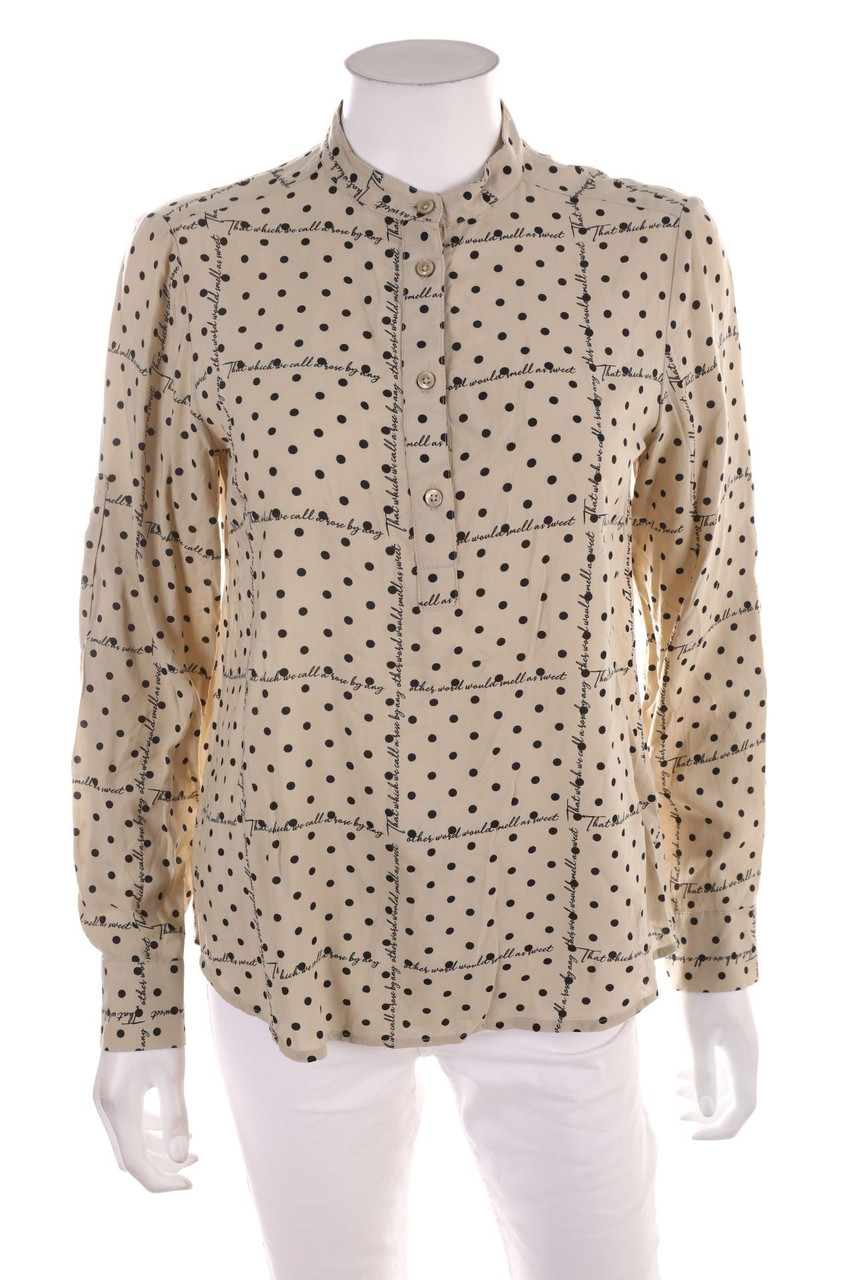 UNITED COLORS OF BENETTON - Polka Dot-Blouse with Statement Print - D 38