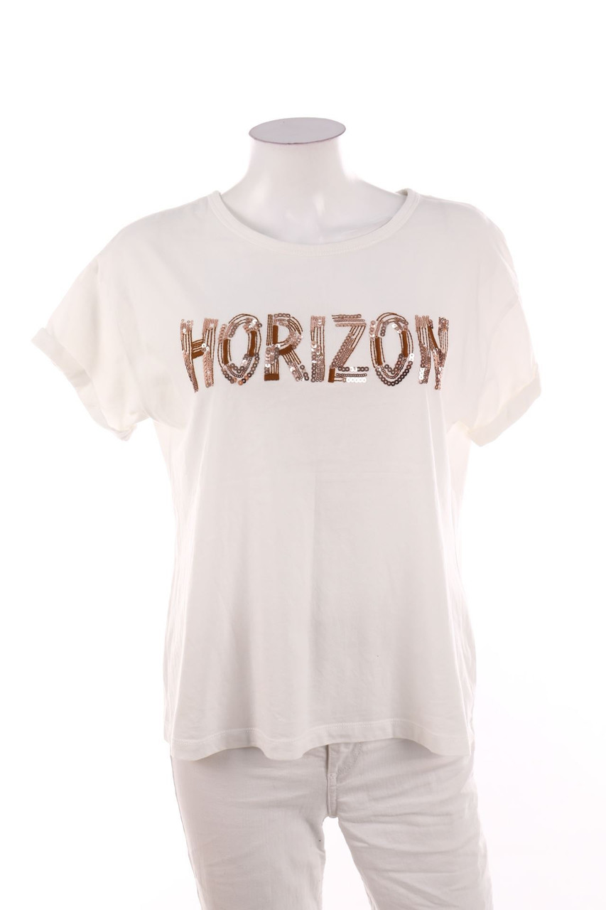 TAIFUN - Kurzarm-Shirt mit Stickereien - D 40