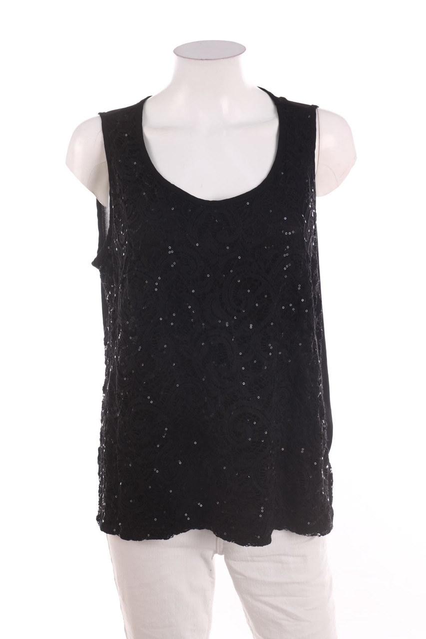 No Label - Lace-Blouse Top with Sequins - D 42