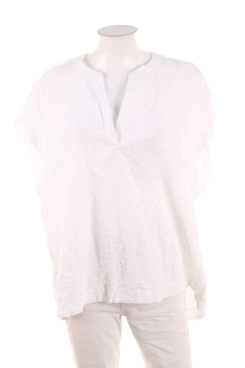 No Label - Shortsleeve Blouse with Embroideries - D 48