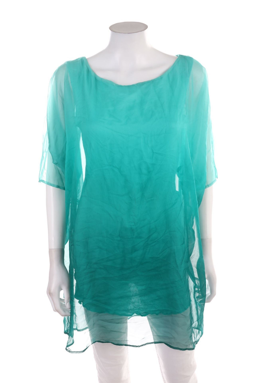 CALZEDONIA COBEY - Kurzarm-Bluse im Layer Look mit Dip Dye-Effekt - D 34