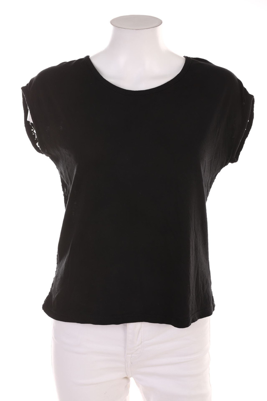 Pimkie - Kurzarm-Shirt mit Spitze - M