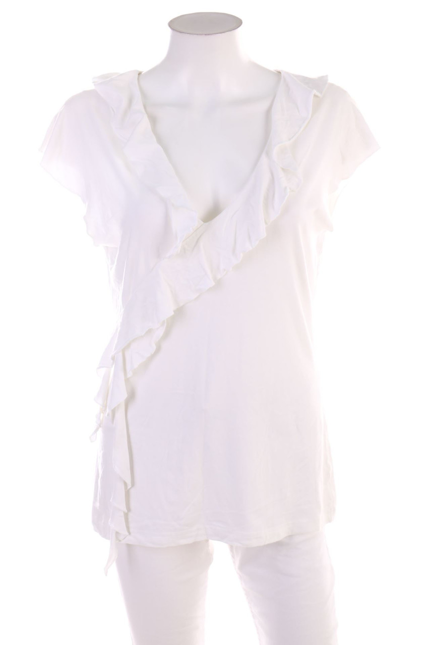 No Label - Shortsleeve-Shirt with Volants - D 38