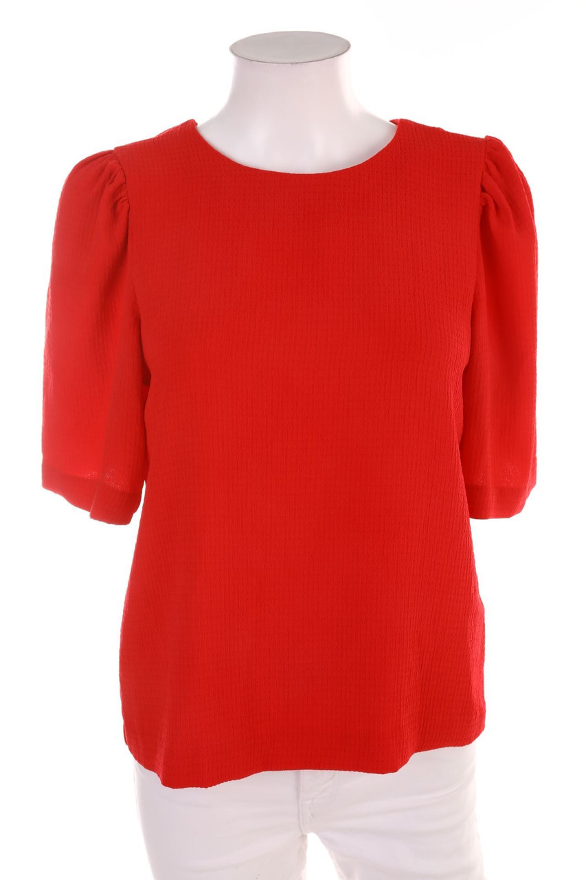 H&M - Kurzarm-Bluse mit Reißverschluss - D 38