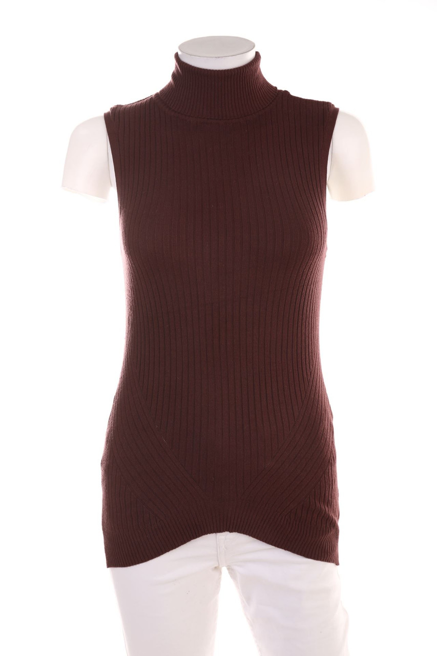 zebra - Knitted Top With Poloneck - M