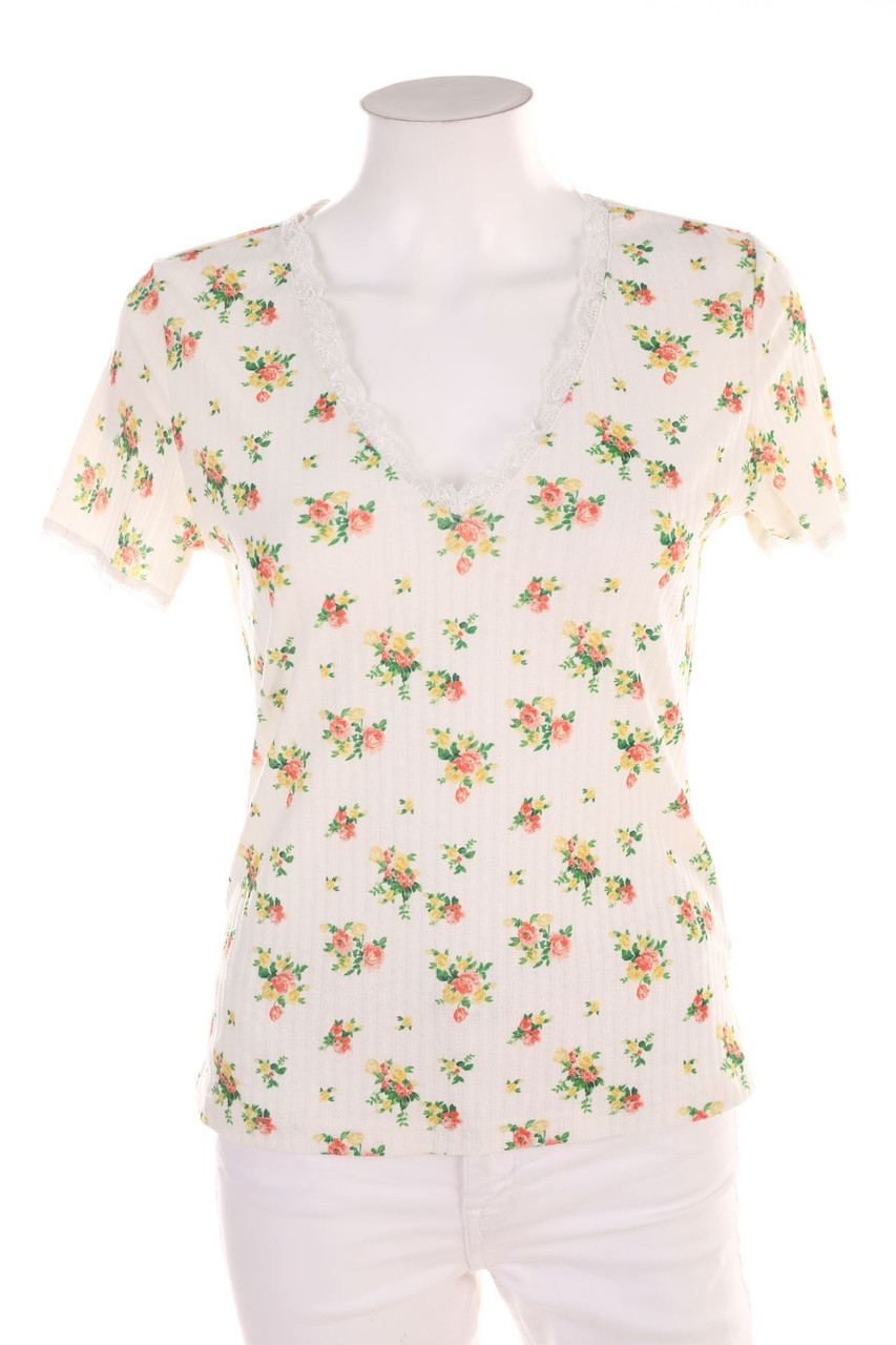 SHEIN - Shortsleeve-Shirt with floral print - L