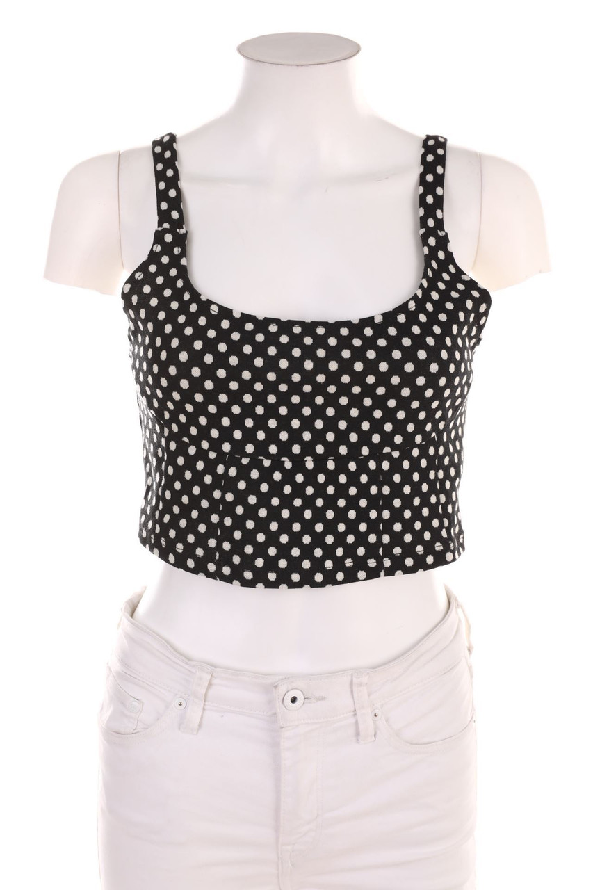 ZARA - Crop-Top mit Punkten - L