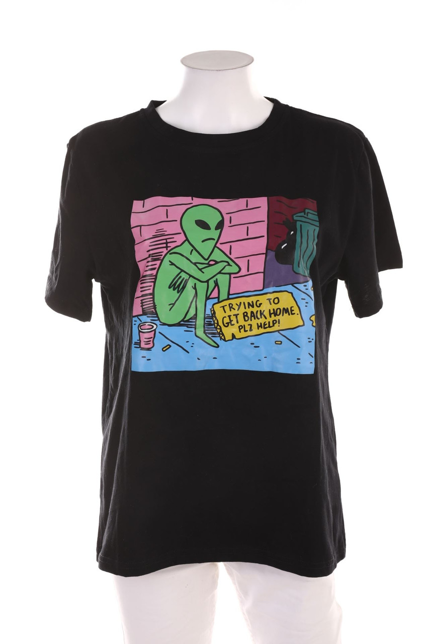 SHEIN - Shortsleeve-Shirt with Print - S