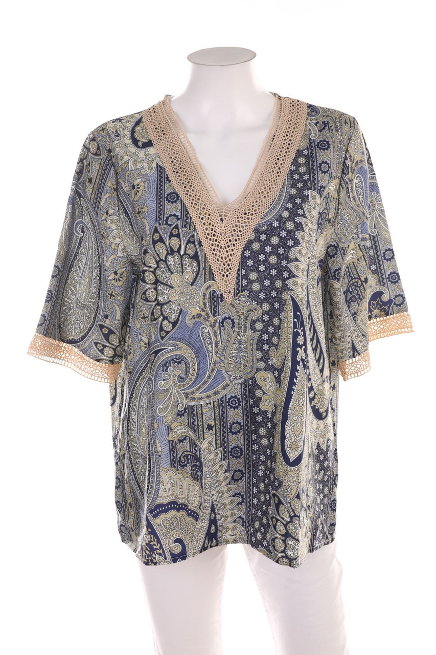 No Label - Patterned Tunic Blouse - XL
