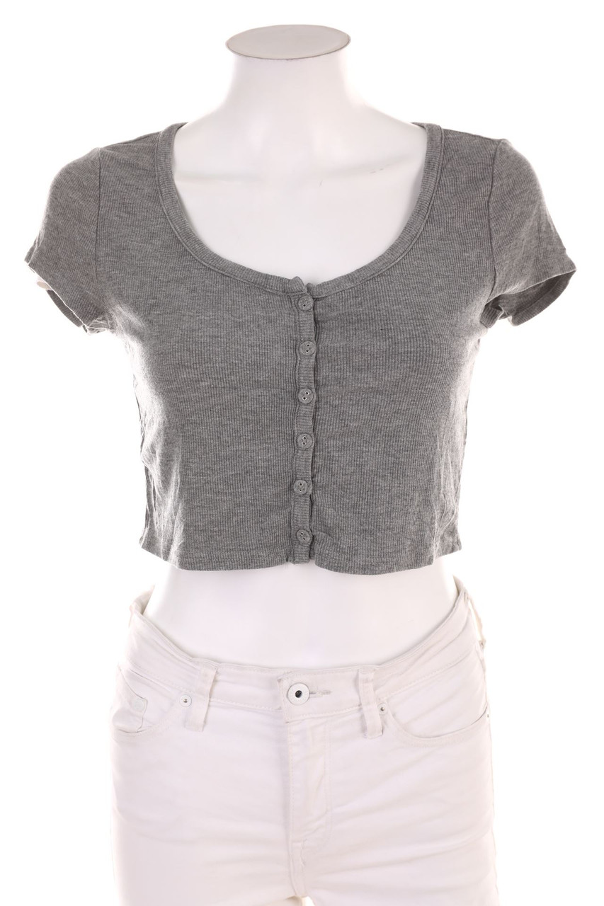 SECONDHAND - Cropped-Shirt with Buttons - M