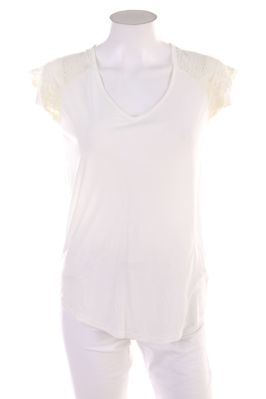 No Label - Shortsleeve-Shirt with Lace - D 38