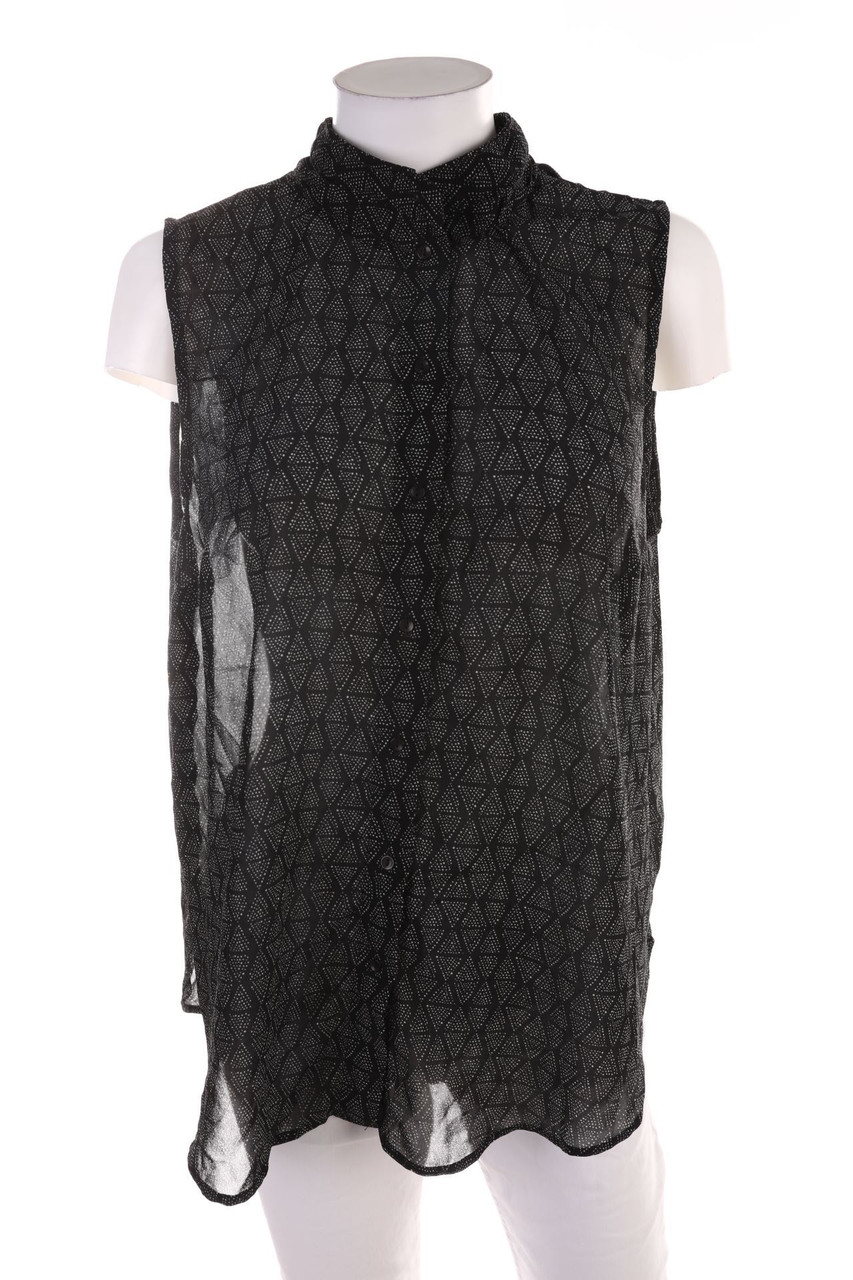 No Label - Sleeveless Shirt Blouse with Pattern - D 44-46