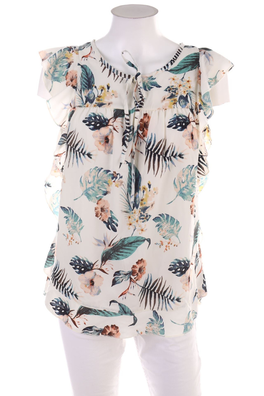 VINTAGE LOVE - Volants-Blouse Top with Flower Print - D 40