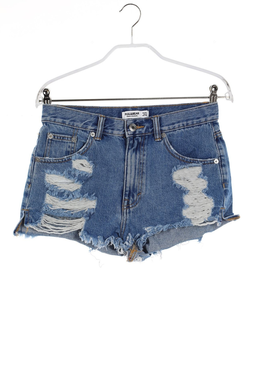 PULL&BEAR - destroyed jeans shorts - S