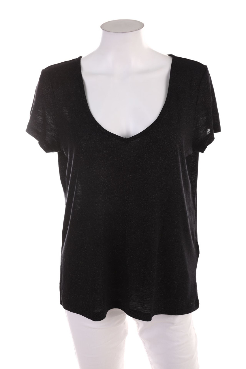 ONLY - Kurzarm-Shirt mit Glitzer - L