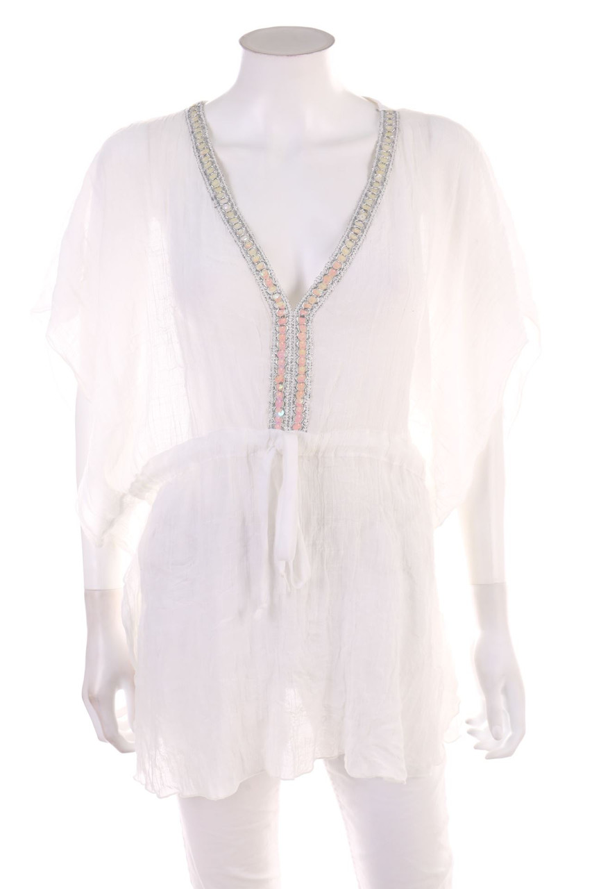 No Label - Tunic Blouse with Sequins - D 38-40