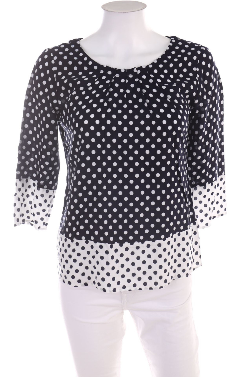 TAIFUN - Polka Dot-Bluse mit 3/4-Ärmel - D 40