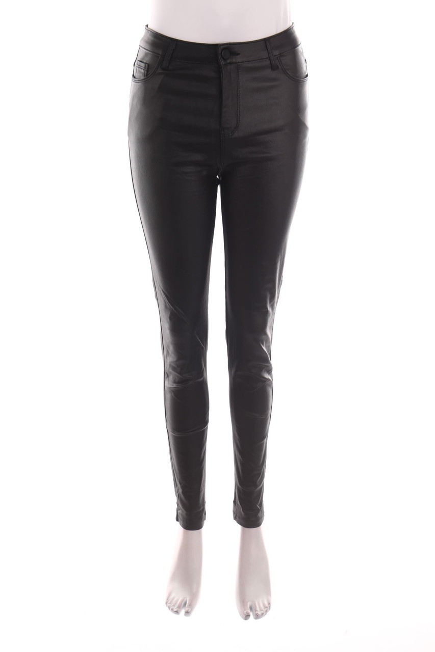No Label - Faux Leather Pants - M