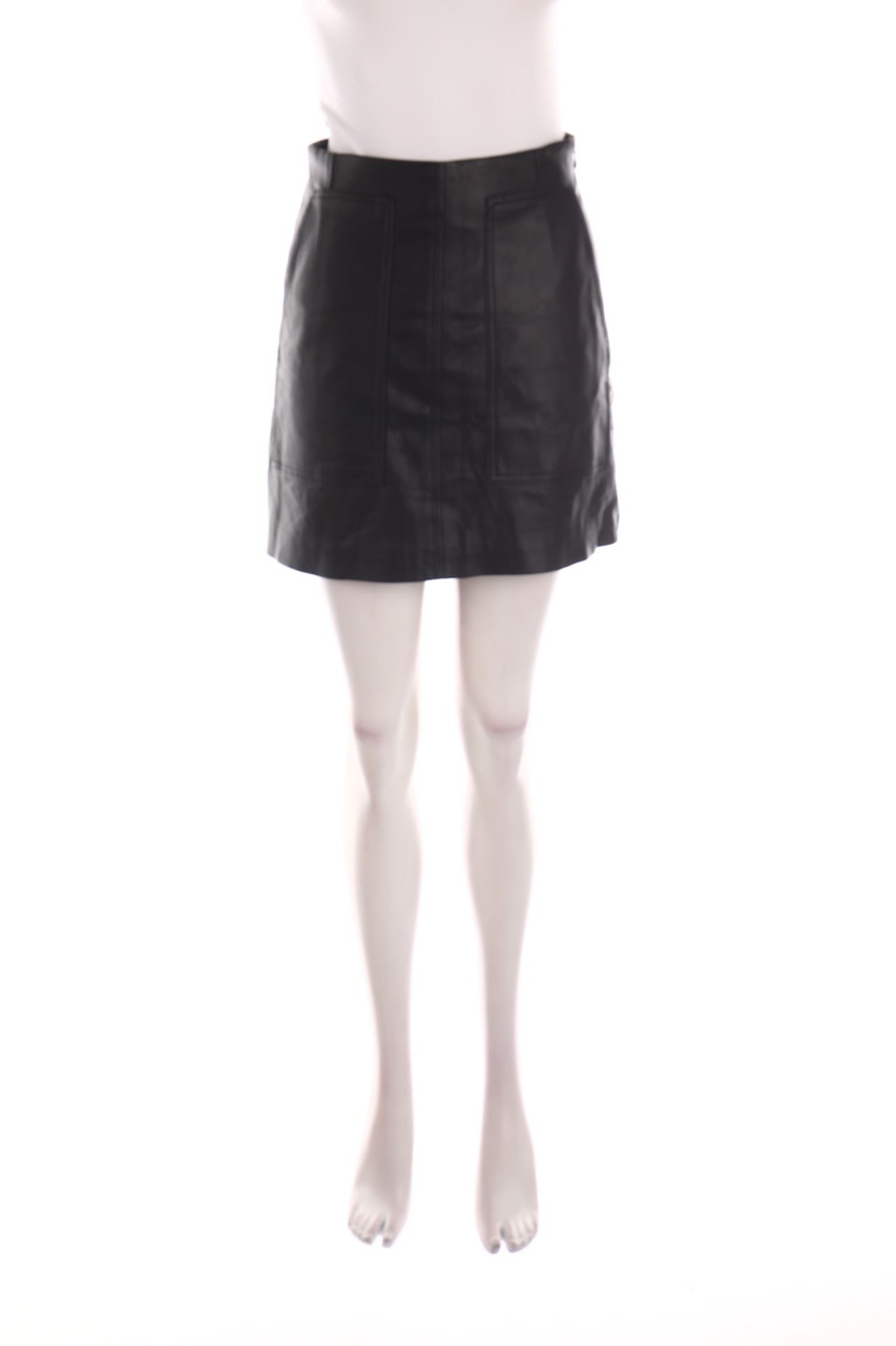 H&M - Faux Leather-Mini-Rock - S