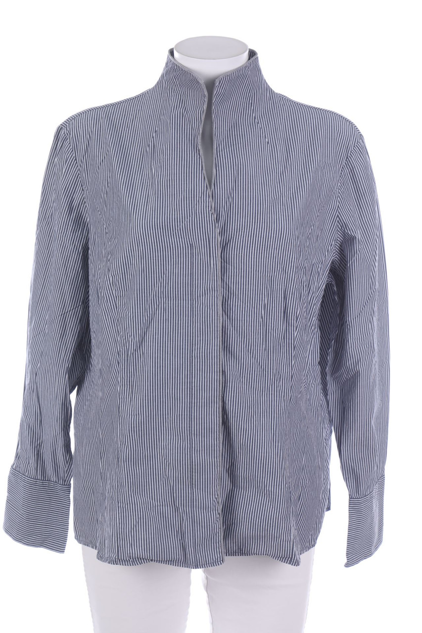 van Laack - Stripe Blouse with Collar, Cotton - 3XL