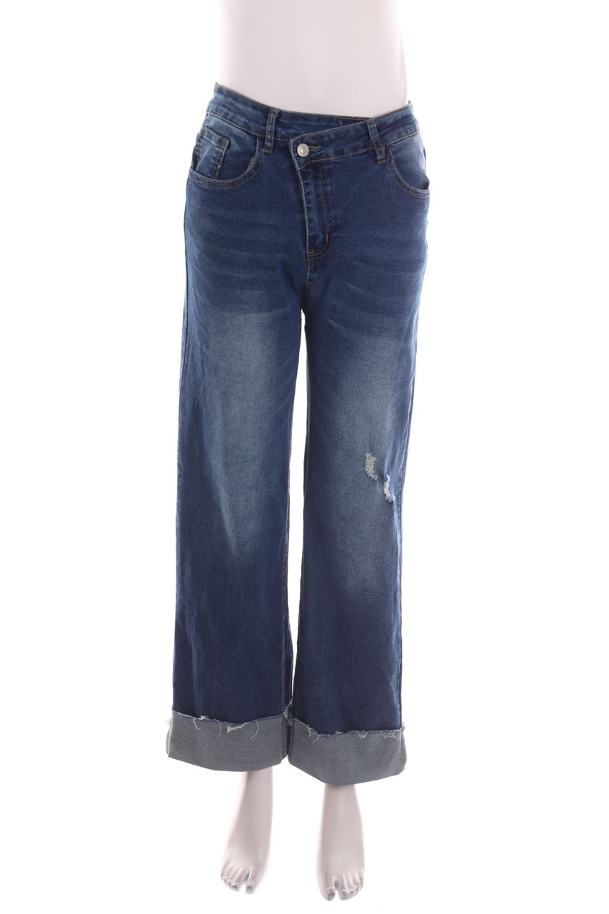 No Label - straight cut used look jeans - M