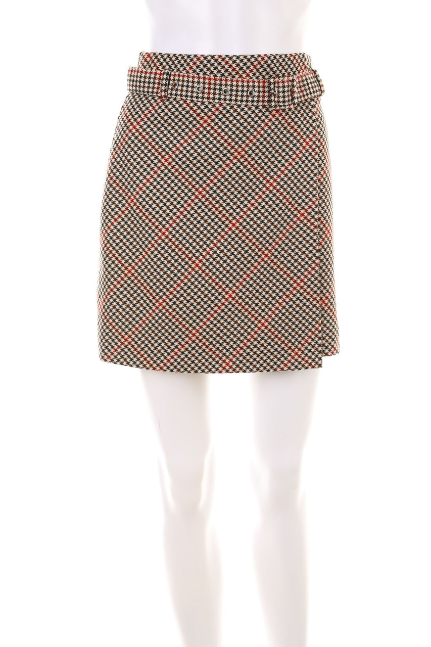H&M - Checked Skirt with Belt - XS