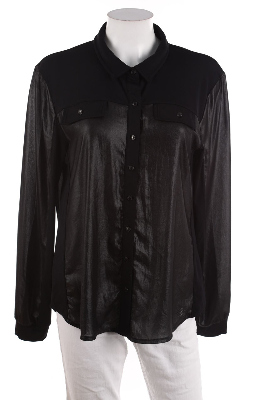 Ohne Label - Coated-Hemd-Bluse - D 42-44