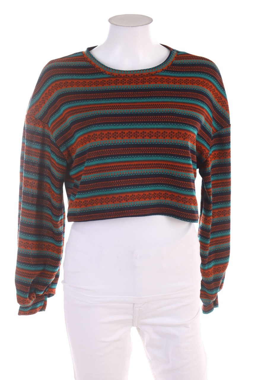 Ohne Label - Strick-Pullover mit Streifen - S